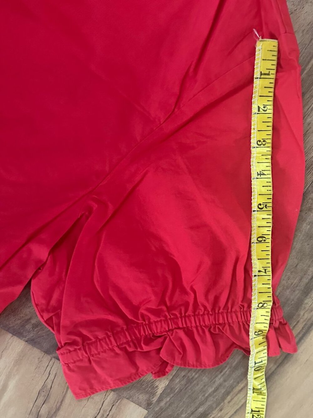 Talbots Red Poplin Ruffle Popover Extra-Large Petite XLP - Picture 4 of 7